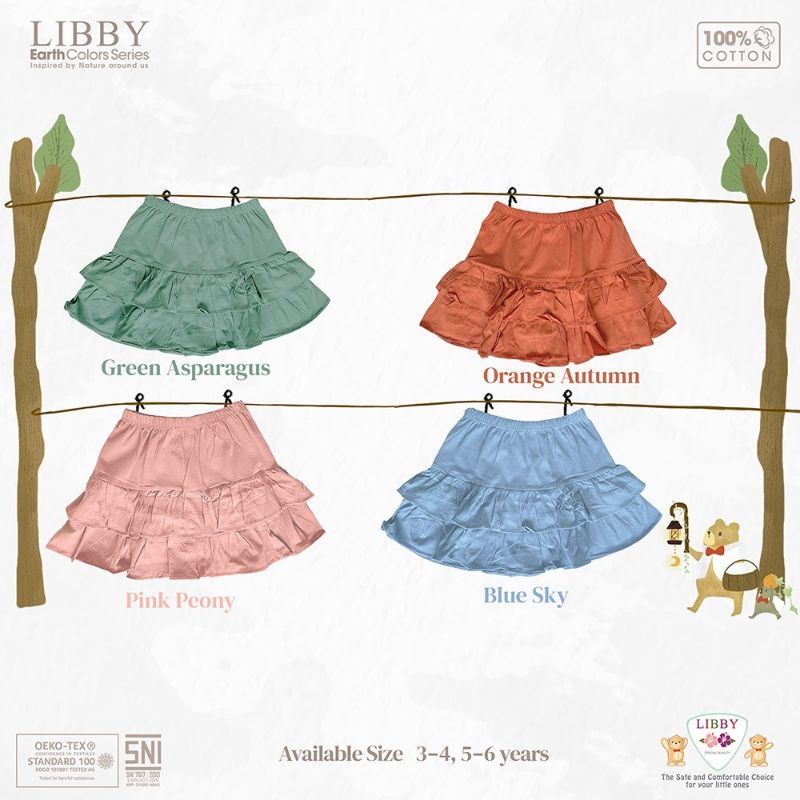 LIBBY LILO SKIRT 3-6 Tahun EARTH COLORS Series - Rok Celana Anak Cewek