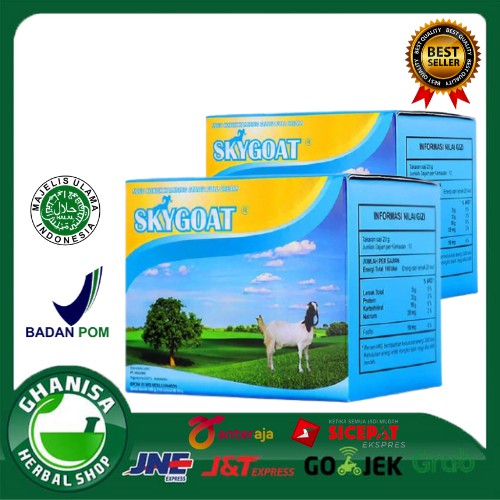 

SUSU KAMBING ETAWA BUBUK ORIGINAL PLUS PROPOLIS SKYGOAT 1 BOX ISI 10 SACHET