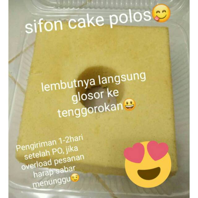 

Sifon Cake Polos MENUL MENUL super lembut 1 loyang besar