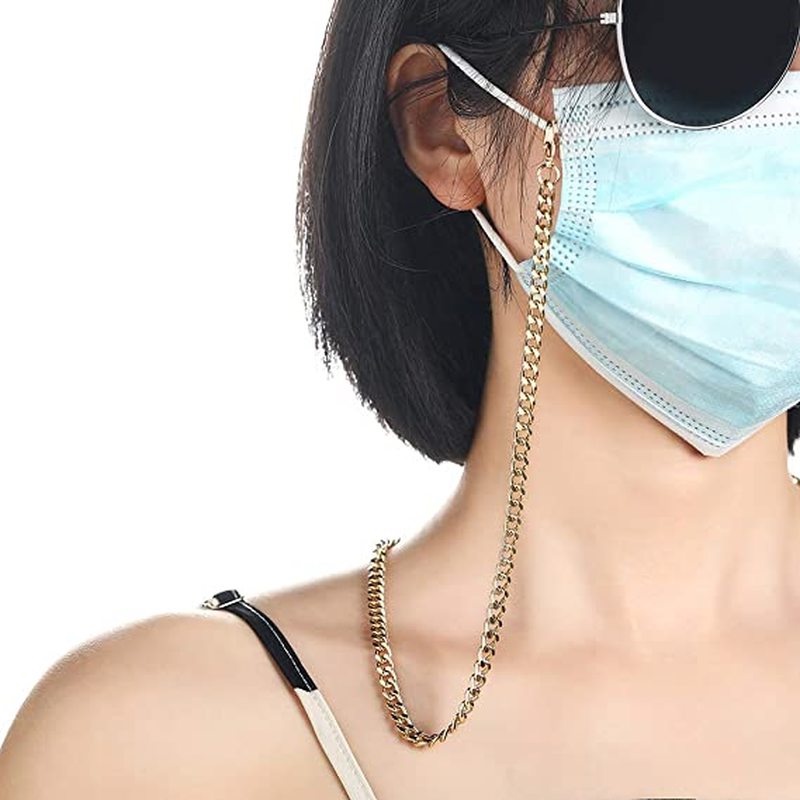 Magic789 Anti Lost Metal Eyeglasses Chain Mask Hanging Lanyard Holder for Women Men