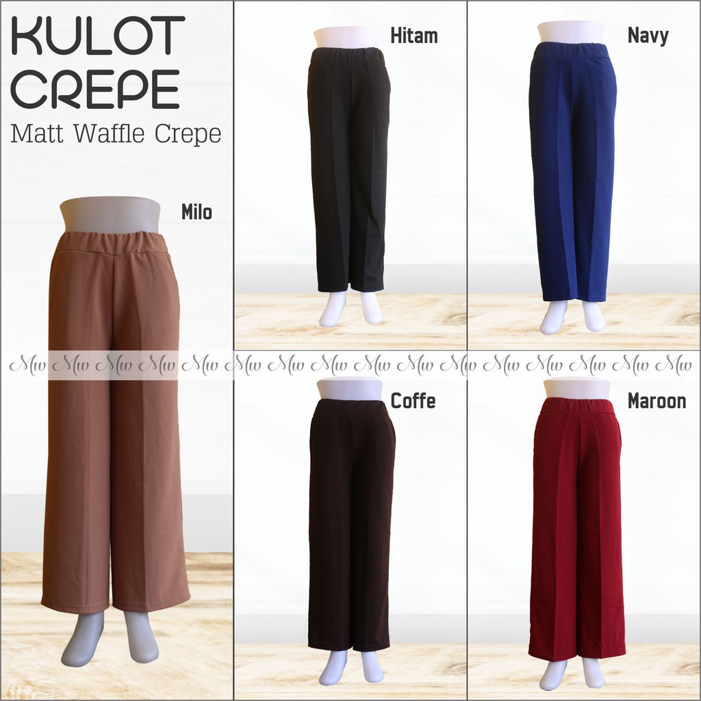 kulot crepe  polos /kulot panjang/kulot polos