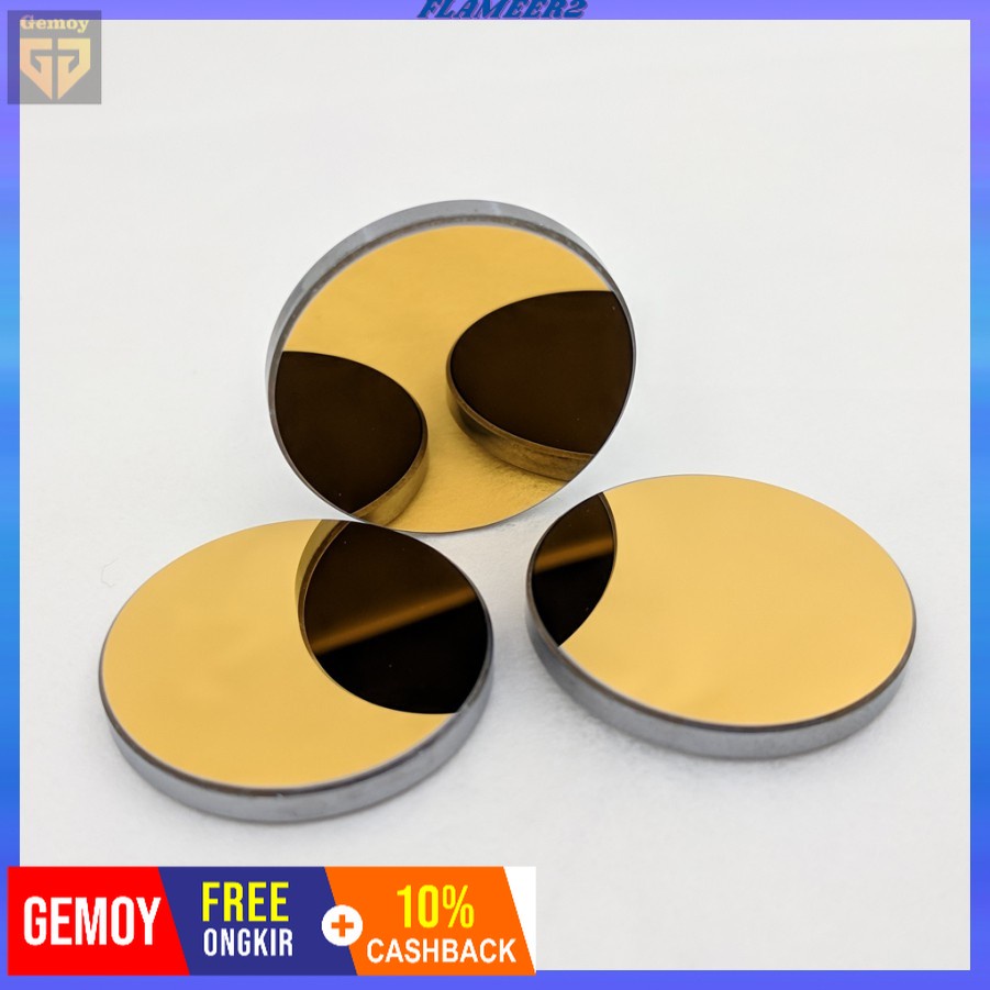 Gemoy (Flameer2) 3pcs Cermin Reflektor Lapis Si 20mm Co2 Untuk Memotong / Mengukir Laser