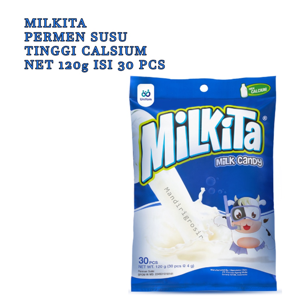 Permen susu* Milkita * Permen susu Milkita * tinggi kalsium *30 pcs