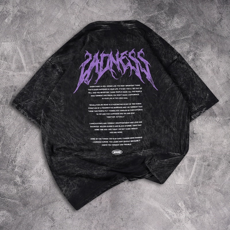 [N00760] T-shirt Oversized Distro Motif SADNESS FIRE