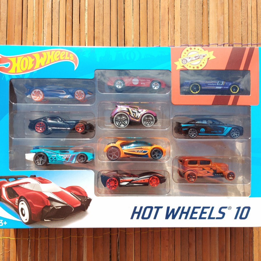 Hot Wheels Giftpack 10 Pcs Prototype H-24 Mustang Dodge Miata Viper Shelby Midnight Otto