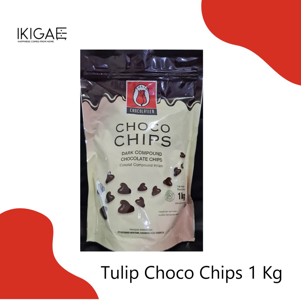 TULIP DARK COMPOUND CHOCO CHUNKS / CHOCO CHIPS 1 KG