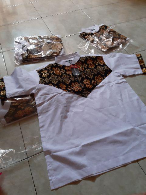 Baju Koko Couple Koko Batik Putih Bersih  Koko Ayah Anak Koko Couple Koko Murah Koko Songket