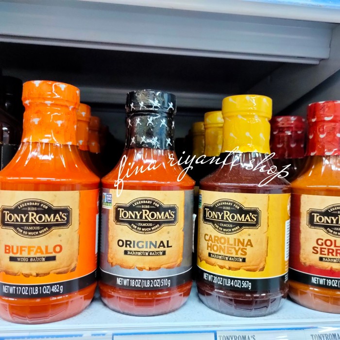 

Siap Kirim Tony Romas Roma'S Original, Carolina Honey, Buffalo, Barbecue Sauce - Original
