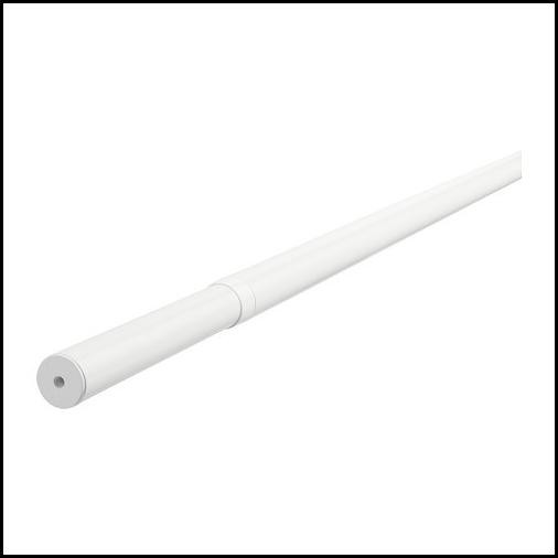 Batang Tiang Tirai Gorden Hordeng Hugad, Ikea, 210-210Cm, Hitam Putih - Hitam