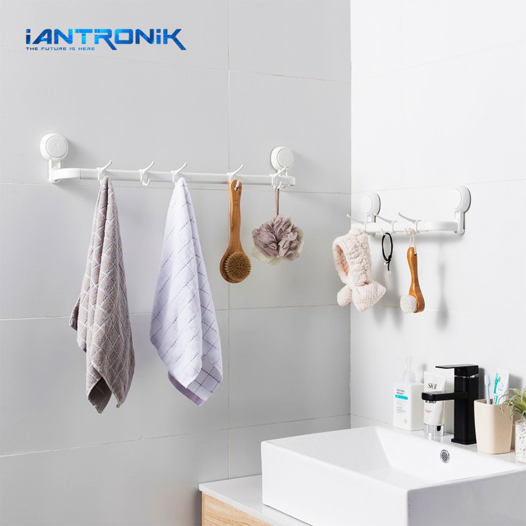 KIYOTE Towel Rack - Rak Gantungan Handuk Cantolan Baju Tempel Dinding Serbaguna