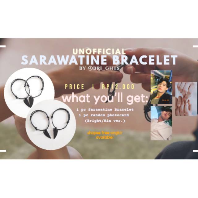 GELANG SARAWATINE BONUS PHOTOCARD 2GETHER THE SERIES BRIGHTWIN