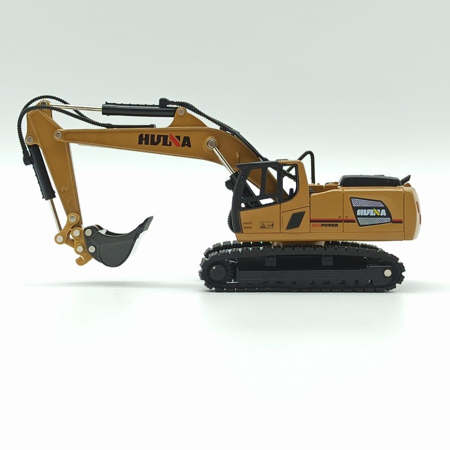 Huina 1810 Diecast Metal Excavator 1/60 Scale Alat Berat Hobby Toys