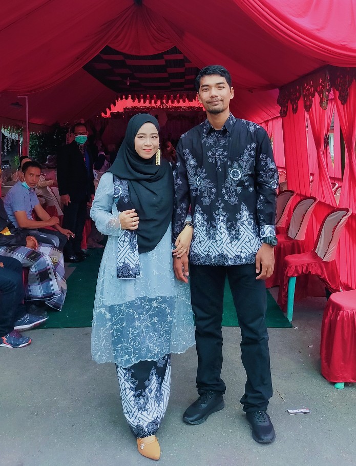 Batik Couple Tunik Tile Aurel Adelia Classic Free Selendang