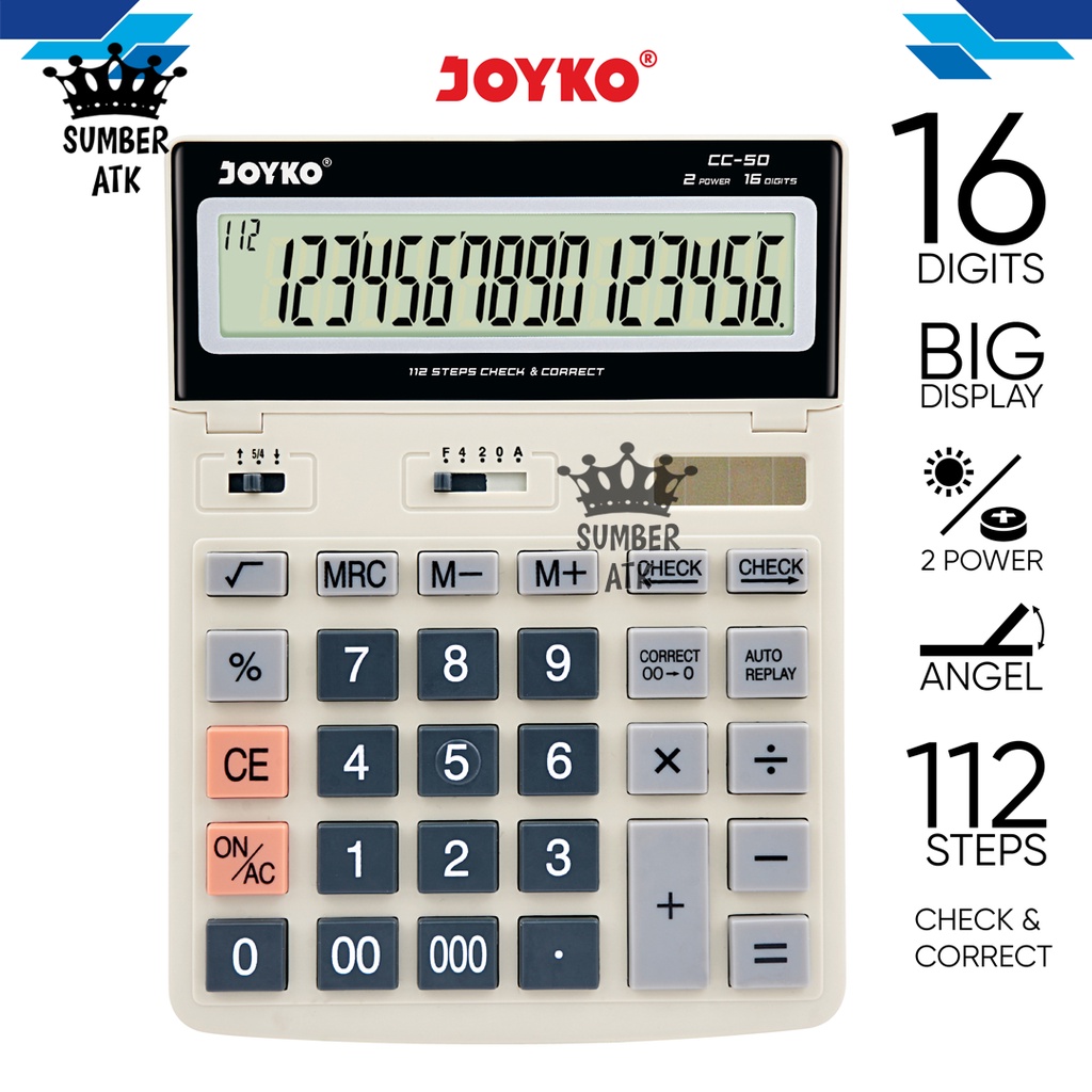 

Pus Calculator Kalkulator Joyko CC-50 16 Digits