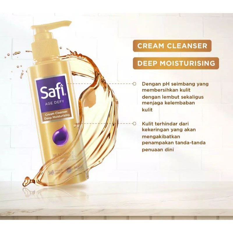 SAFI AGE DEFY - Cream Cleanser Deep Moisturizer 150 ml (BPOM)