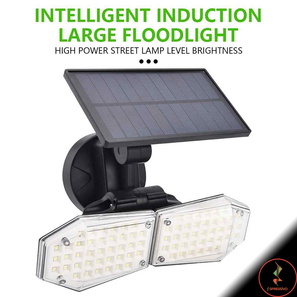 Lampu Solar Sorot 78 LED Sensor PIR Adjustable IP65