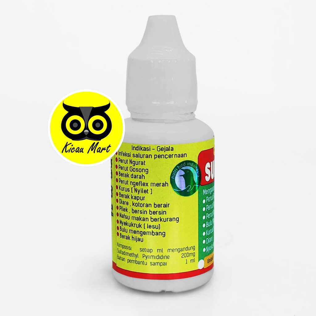 OBAT BURUNG SAKIT SULFA CURE NUTRIBIRD SNOT DIARE MENCRET KURUS NYILET TIDAK NAFSU MAKAN VTSLPKS2