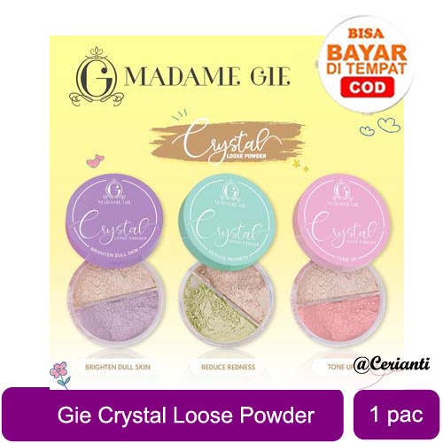 Madame Gie Crystal Loose Powder - MakeUp Bedak Tabur - 10gr