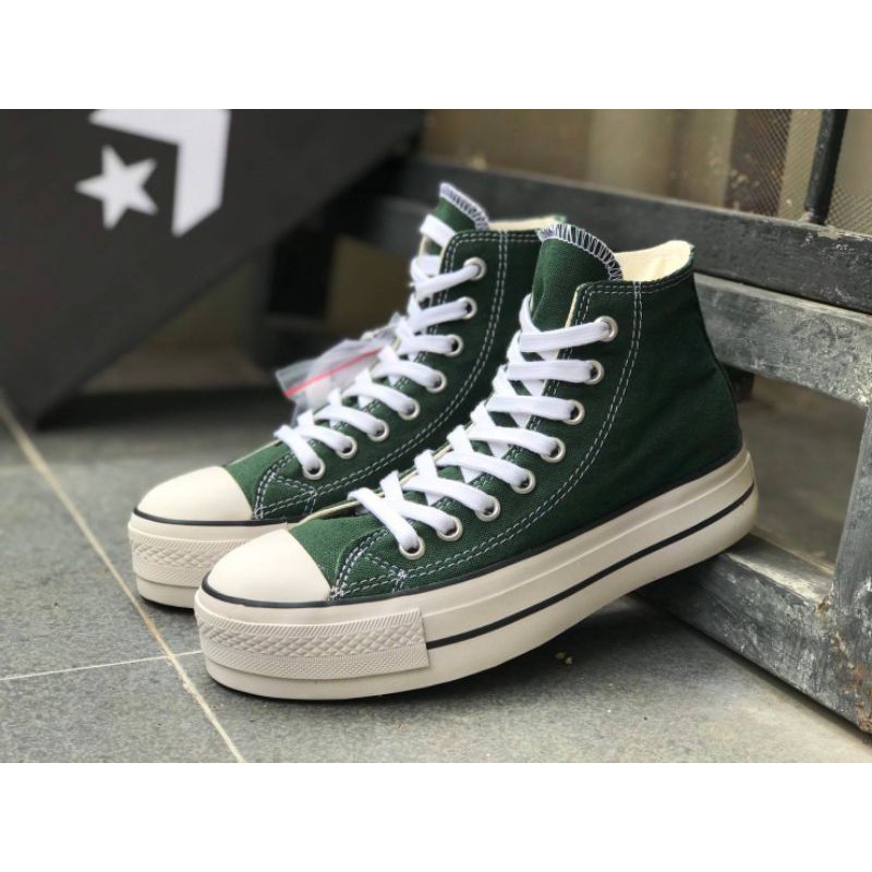 CONVERSE HIGH Platform green herbal~