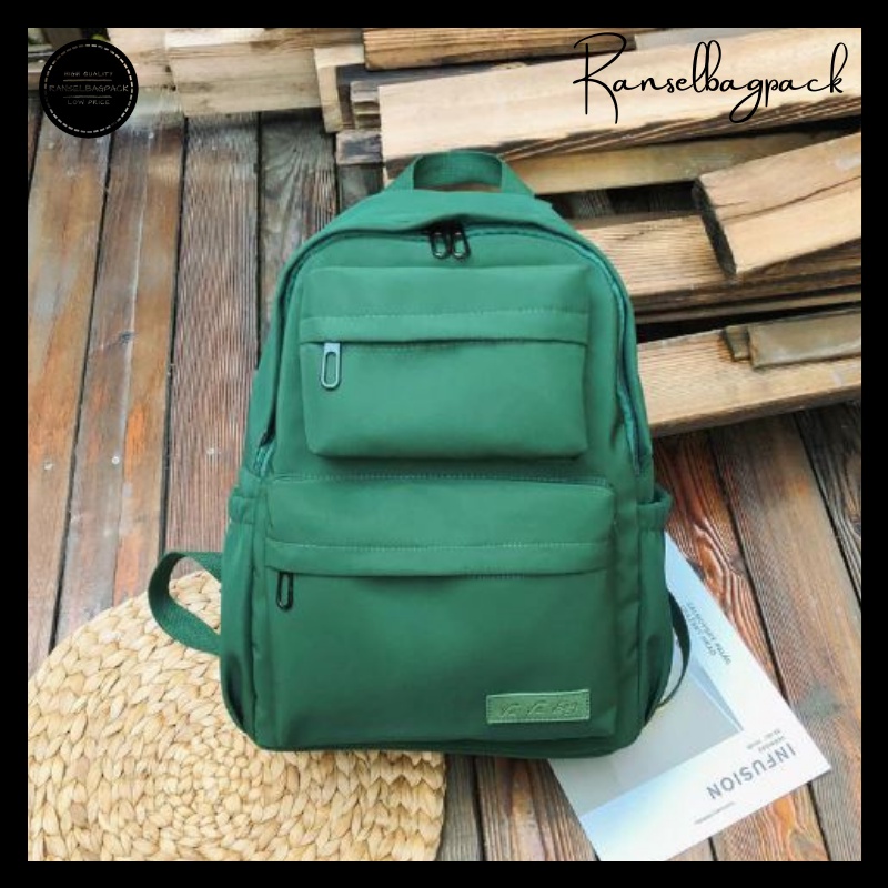 Tas Ransel Backpack wanita sd smp Punggung Bahu Import Korea Kekinian Terbaru Simple Casual Sekolah
