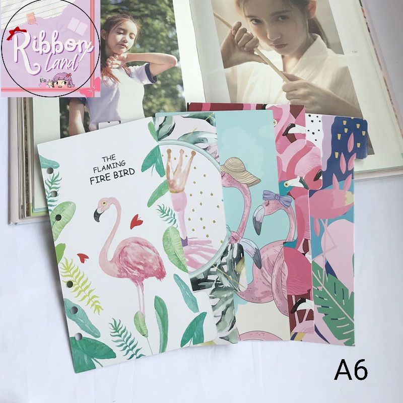 

A6 Kertas Index Divider Pembatas Motif Flamingo Bird