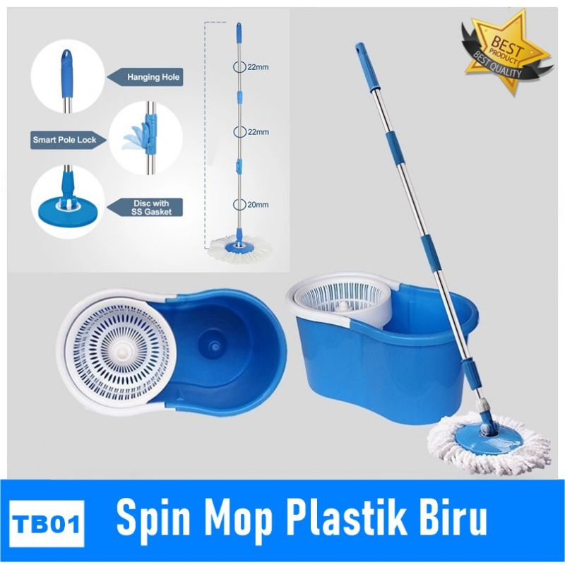 Alat Pembersih Pel Lantai Praktis Spin Mop