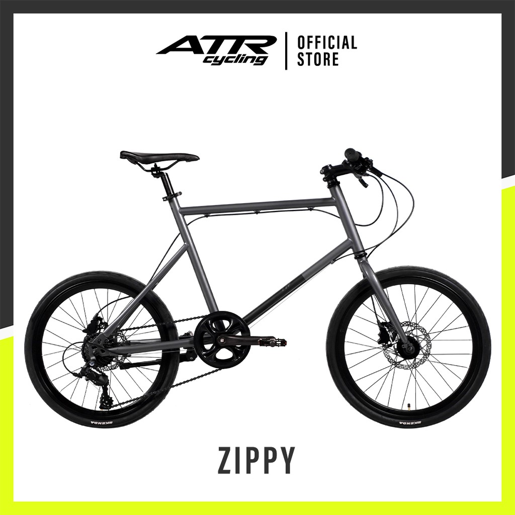 Sepeda Minivelo Genio ZIPPY 20 Inch 8 Speed Gray