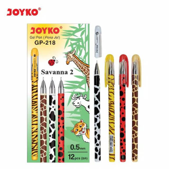 

Joyko Gel Pen/Pena Jel/Pulpen GP-218 Savanna 2 hitam 0.5mm. Alat tulis kantor / sekolah / anak