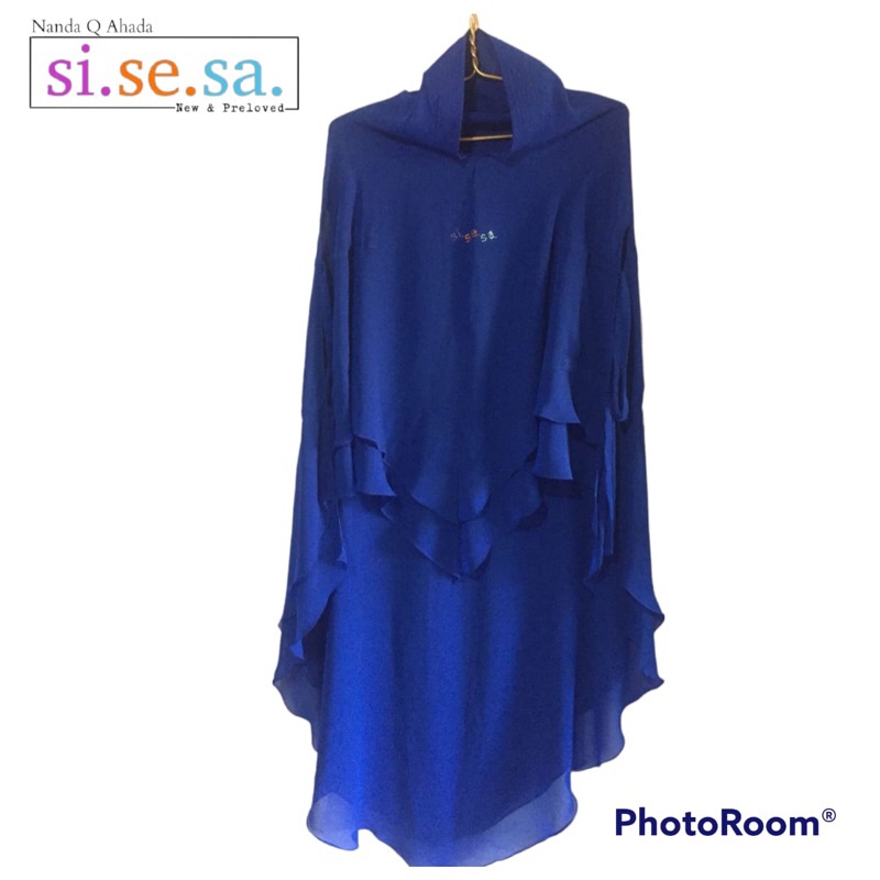 PRELOVED SET, KHIMAR SISESA ORI. DRESS BUKAN SISESA