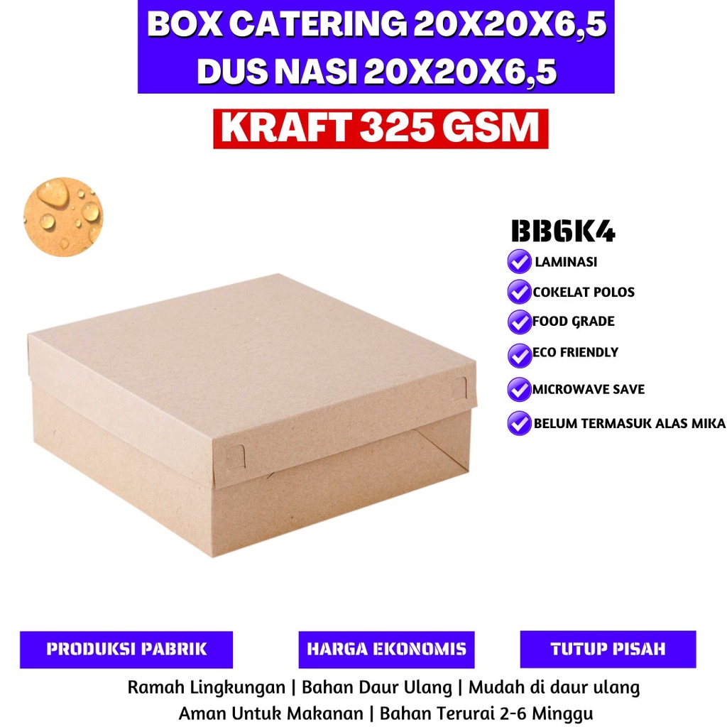 Box Catering 20x20 Laminasi 325 Gsm (BB6K4-Laminasi)