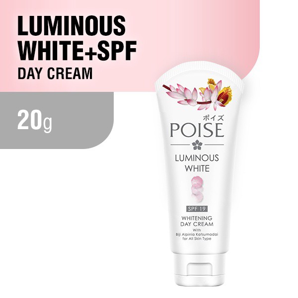 Poise Luminous Whitening Day Cream SPF19 20gr Tube