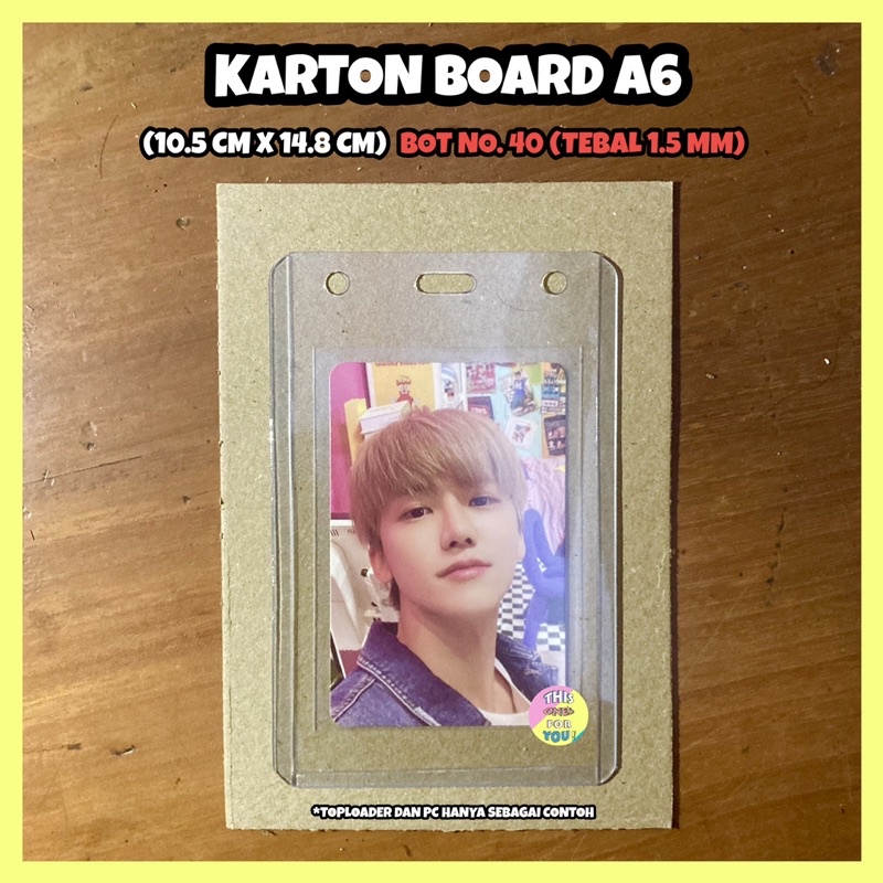 [READY] Karton Yellow Board Grey Board YB Ukuran A6 Bot No. 40 Tebal 1.5 MM Packing Photocard PC Kpo