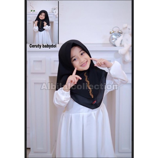 

Jilbab Khimar Instan Kids Ceruty Lila Ori Albilal
