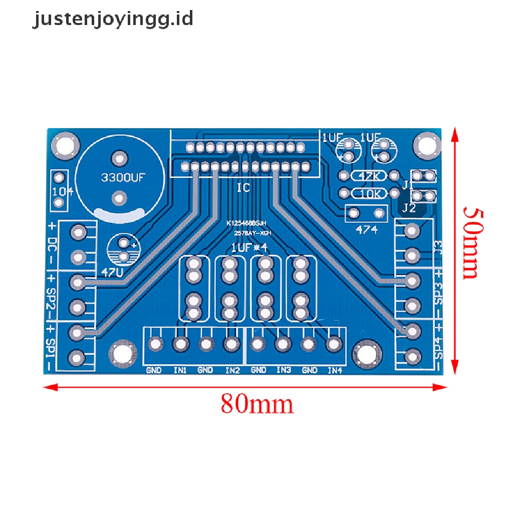 Tda7388 Empat channel 4x41W audio DC 12V BTL PC Mobil