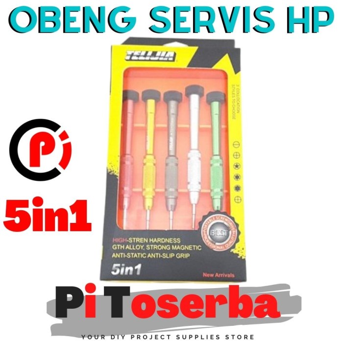 TELIJIA TE-8011 Obeng Set Untuk Servis Handphone HP Bahan Alloy Magnet