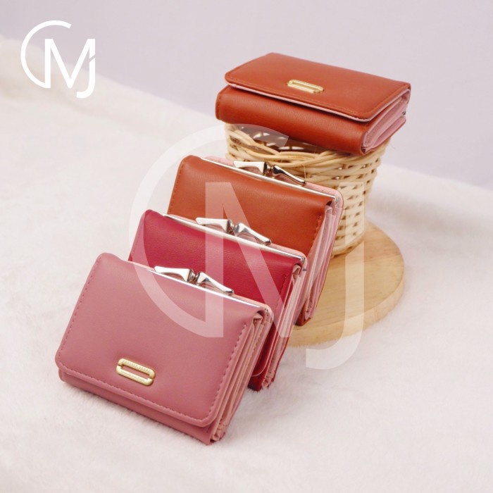 Dompet Wanita Kecil cewek import pendek lipat 3 kode 181 Merah Dompet Wanita Lipat Mini Import Terba