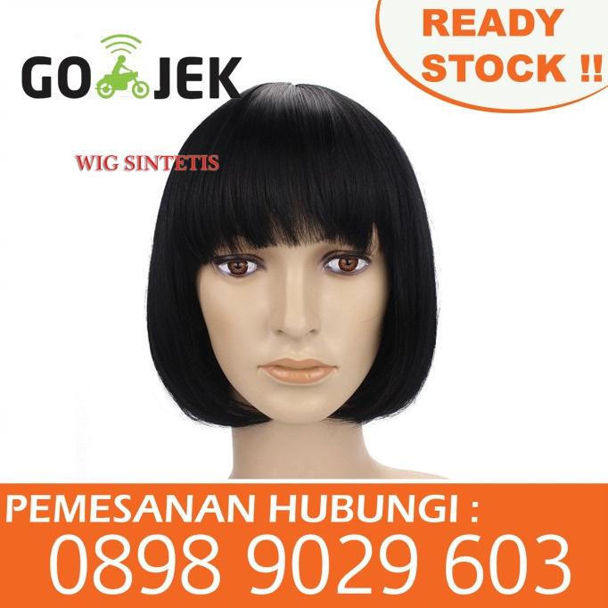WIG BOBS WIG PALSU WIK SINTETIS  RAMBUT PALSU PENDEK  WIG ANIME Star Seller Termurah