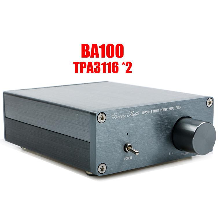 Breeze Audio Class D Amplifier TPA3116 2 x 100W - BA100 - Silver
