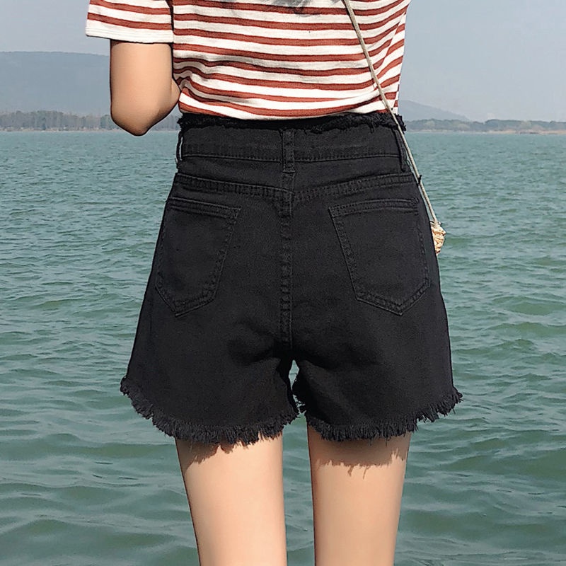 Overall denim merah bersih wanita versi Korea longgar musim panas 2022 tren celana jumpsuit kecil ra