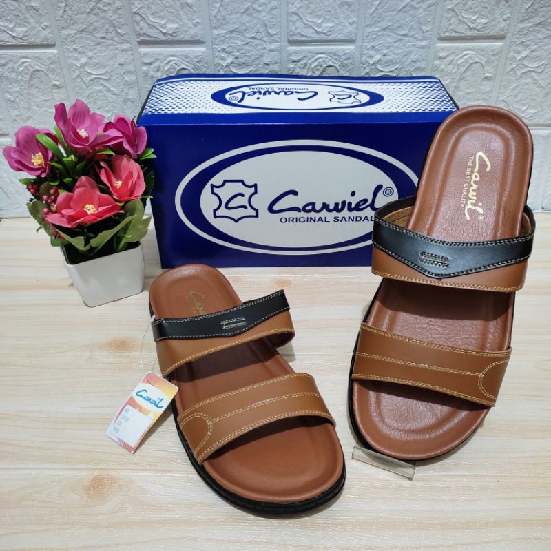 Sandal Pria Carvil | Sandal Kulit Pria Dewasa | Sandal Pria Casual
