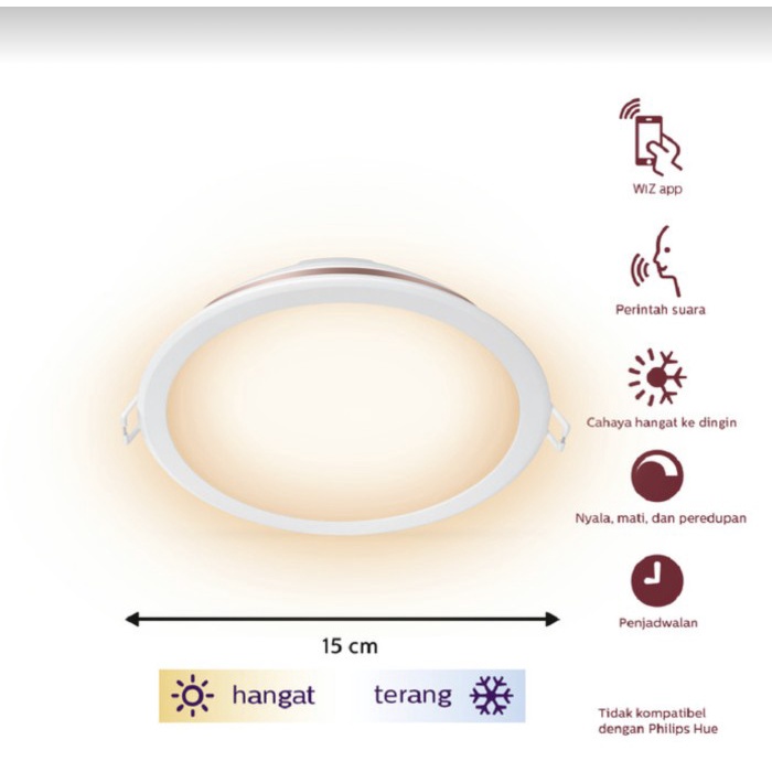 PHILIPS Smart WIFI LED Downlight 17W 17 W 17 Watt Tunable White Putih