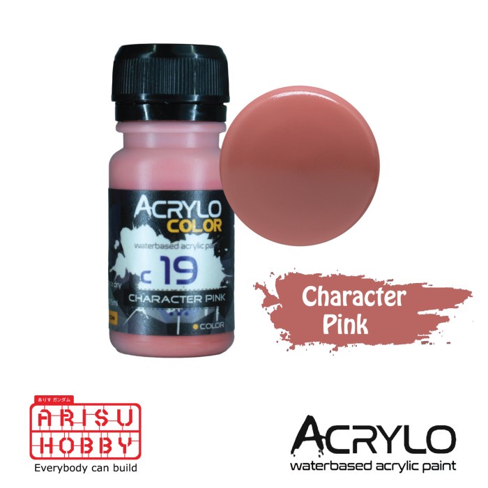 

ACRYLO COLOR CHARACTER PINK C19 Acrylic Paint Color Cat Gundam