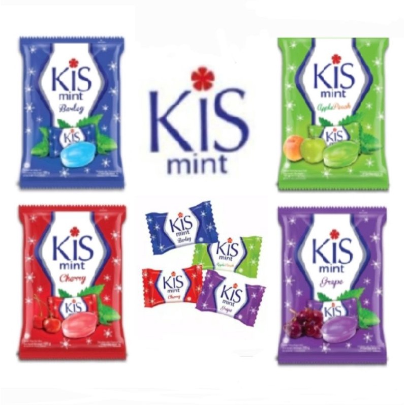 

Kis Mint (Zak) / Permen Kis Kiss mint Barley Cherry ApplePeach Grape