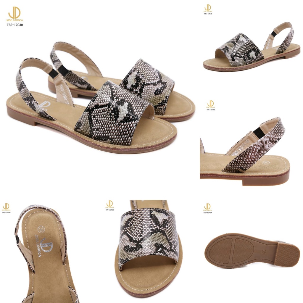 JOSE DAROCA Sandal Snake Skin Motif Slingback #TBS-12030# Original