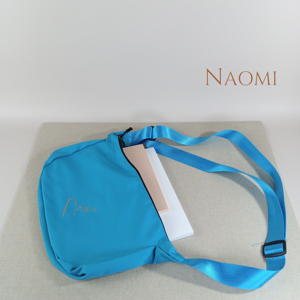 NAOMI - Sling Bag Impor Amoura - Tas Wanita - Tas Fashion Wanita - Tas Canvas - Tas Selempang - tas kain katun -  tas besar - tas santai - Tas Wanita