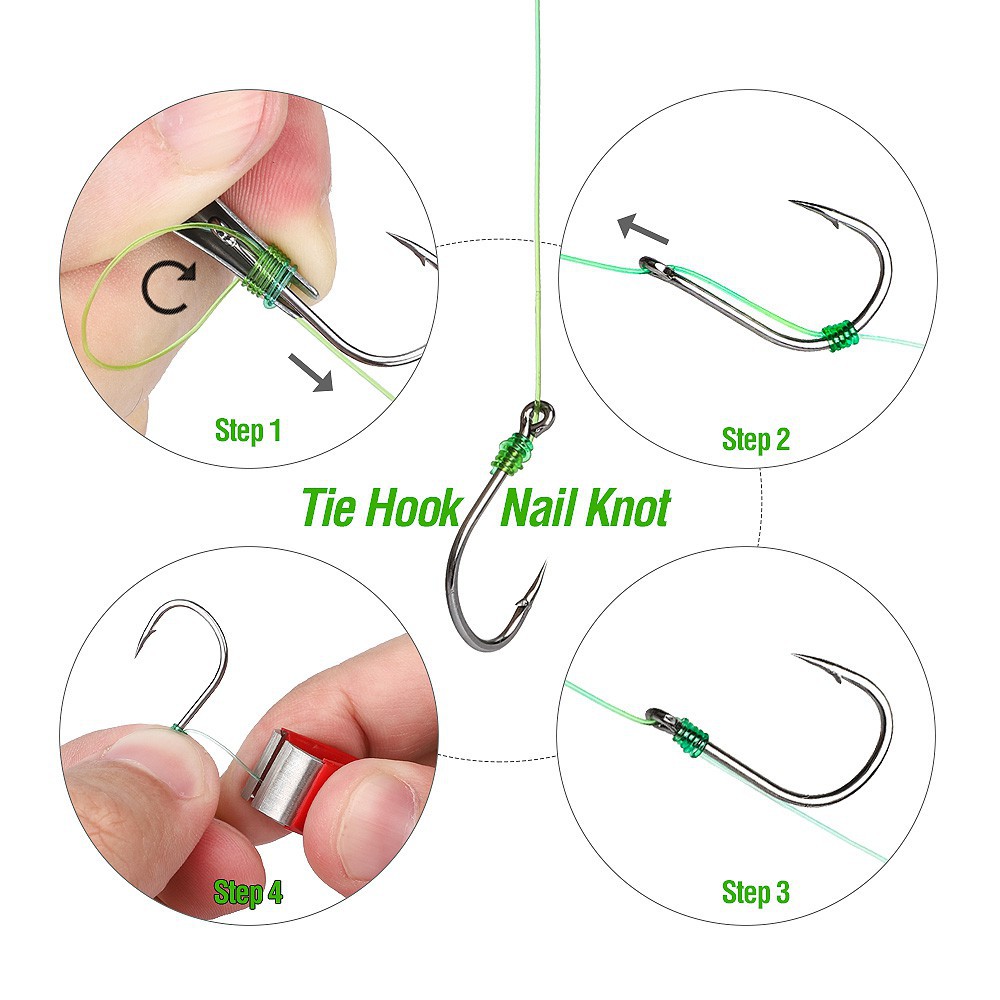 SYFishing 100Pcs/box Fishing Hook Kail Umpan Pancing Takal Dengan Kait Berduri