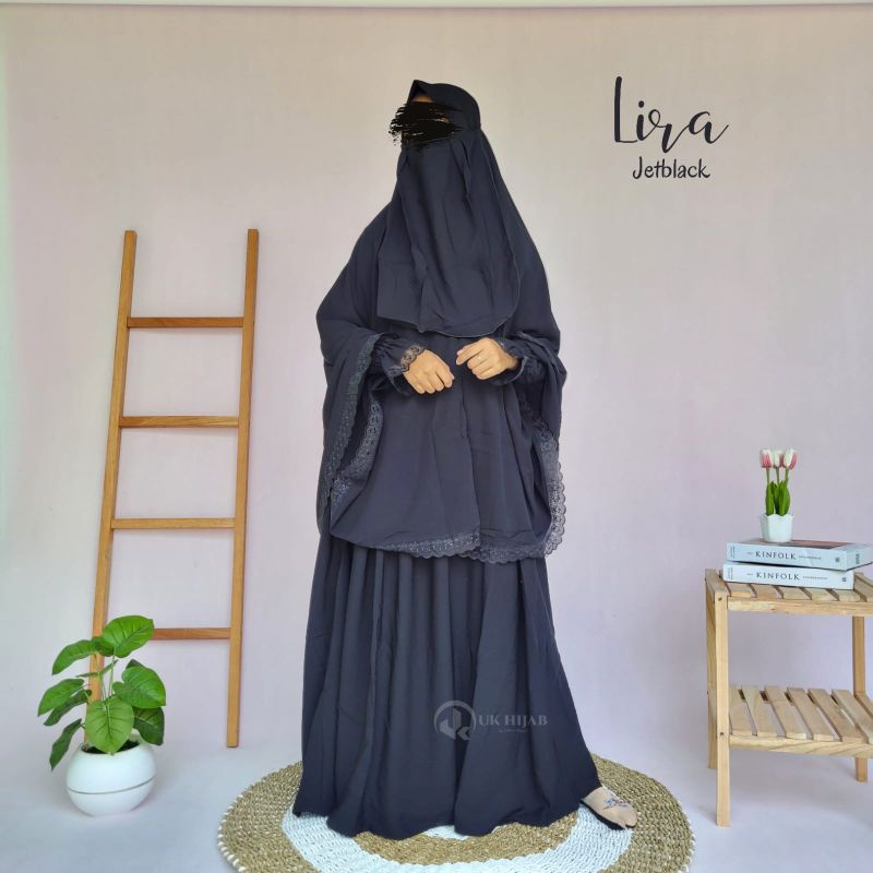 SET GAMIS SYAR'I LIRA JETBLACK ARAB