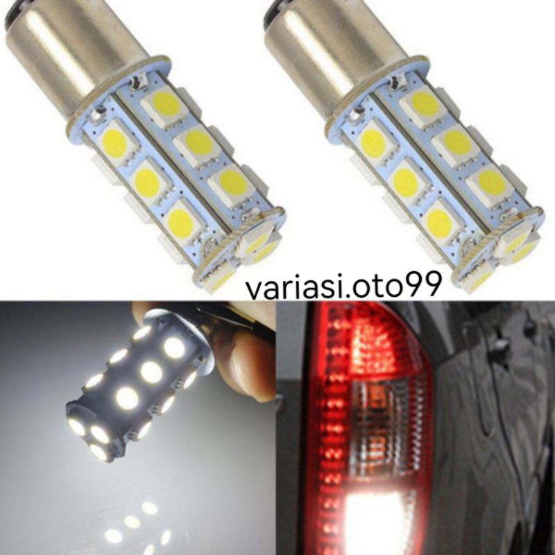 Lampu LED Mundur 1156 Kaki 1 Bayonet 13LED Dan 18LED Lampu Mobil