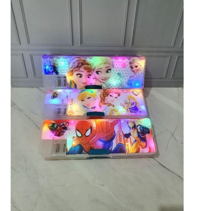 

[PROMO 70T58] kotak pensil lampu/pencil case LED/kotak pensil MAGNET NYALA/MAGNET LED Ready Stok