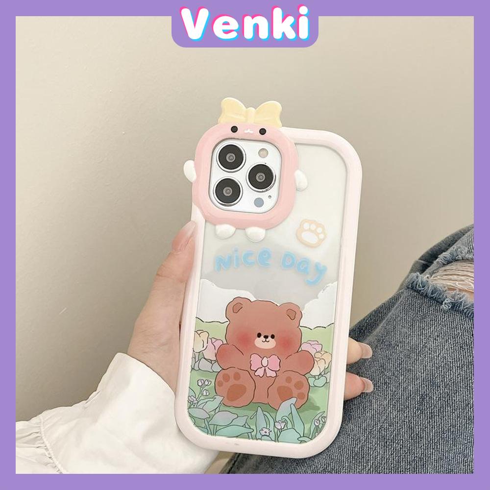 iPhone Case Silicone Soft Case Clear Case Airbag Shockproof Protection Camera Smooth Feel Cartoon Bear Cute Compatible For iPhone 11 Pro Max 13 Pro Max 12 Pro Max 7Plus xr XS Max